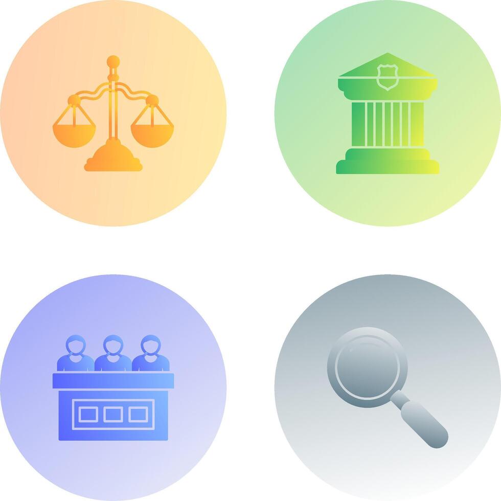 Balance and Courthouse Icon vector
