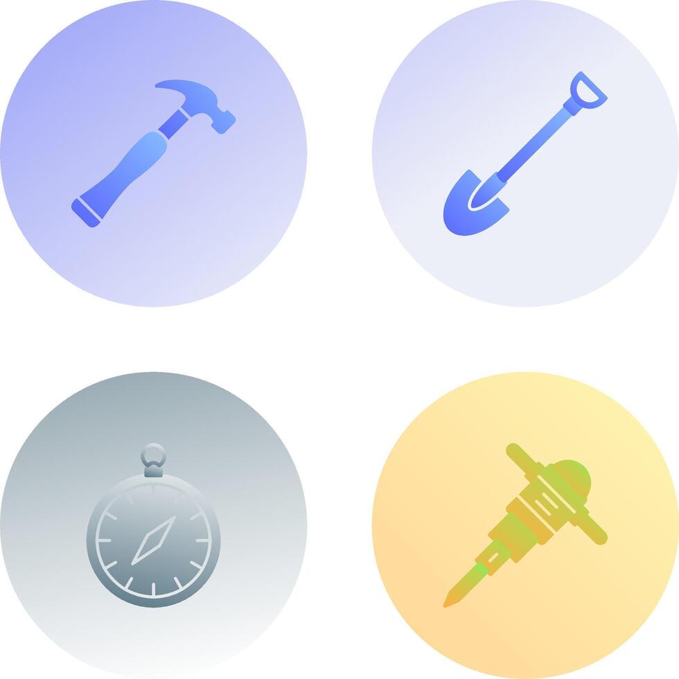 Shovel and Nail Icon vector