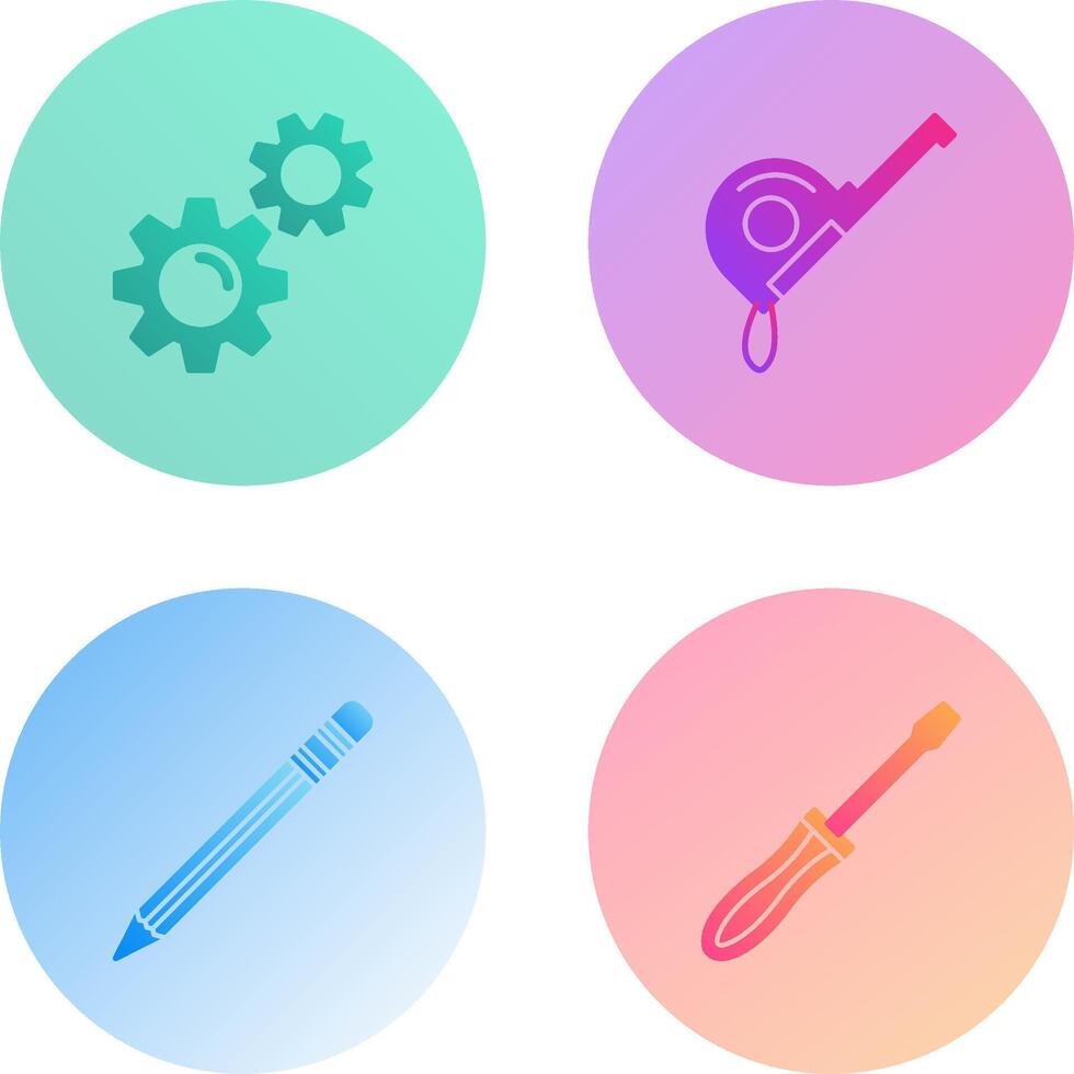 Gears and Roulette Icon vector