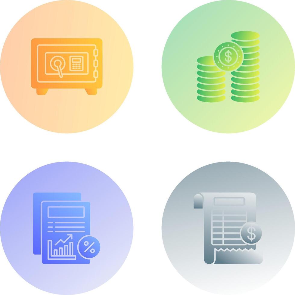 Safe Box and COINS Icon vector