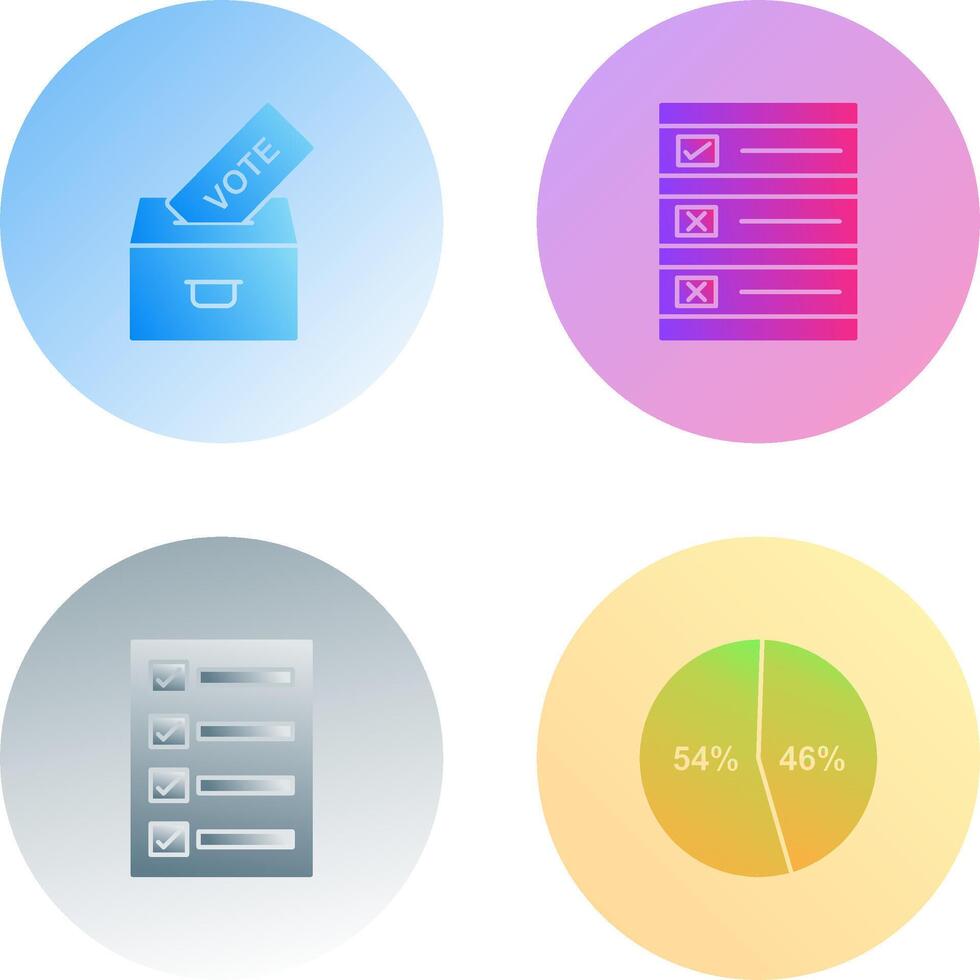 Casting Vote and Ballot Paper Icon vector