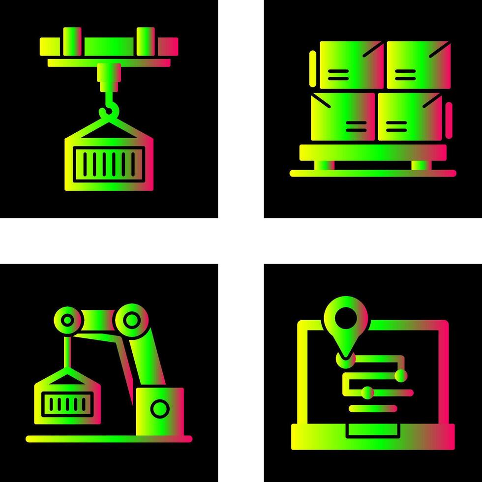 crane and stock Icon vector