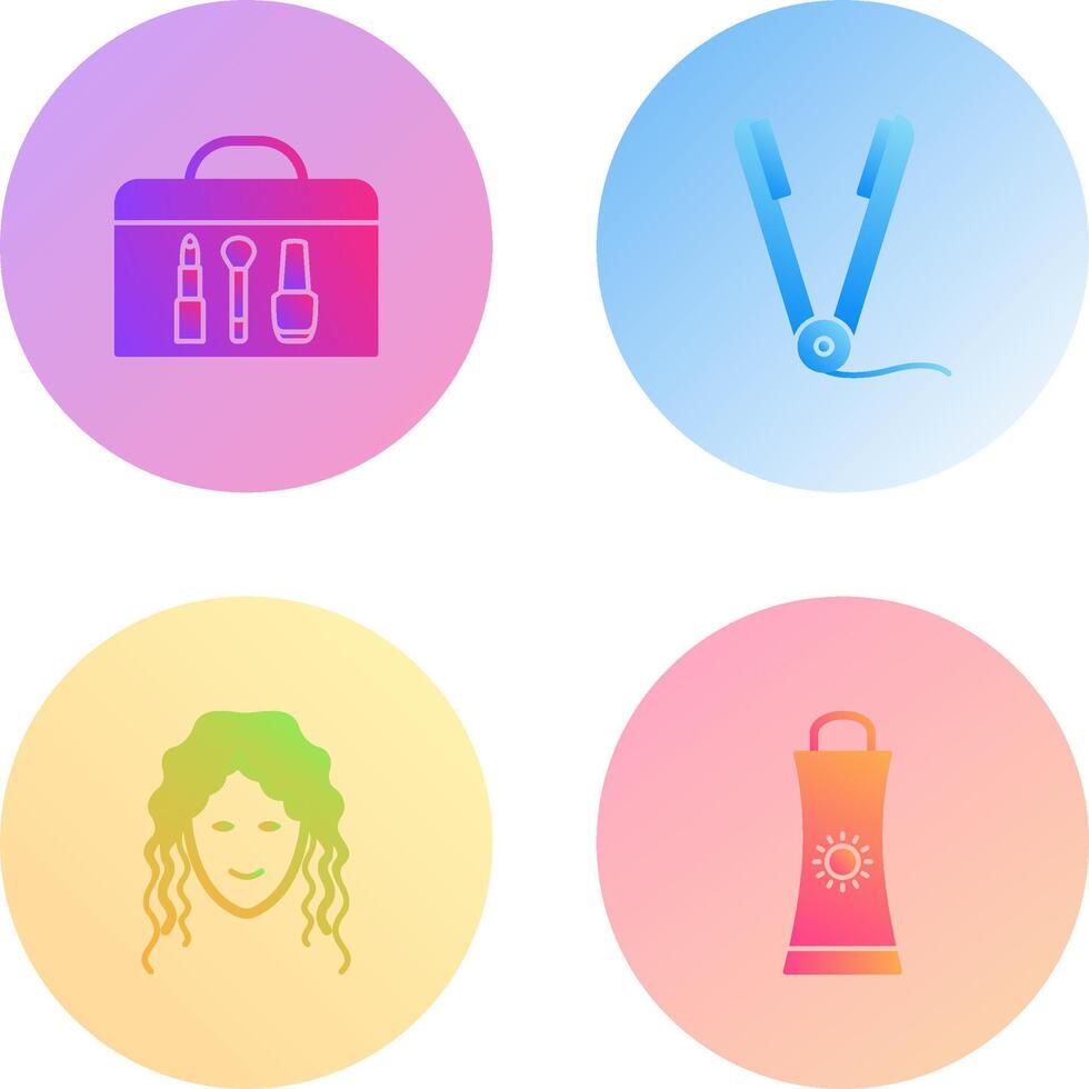 Cosmetics and Straightener Icon vector