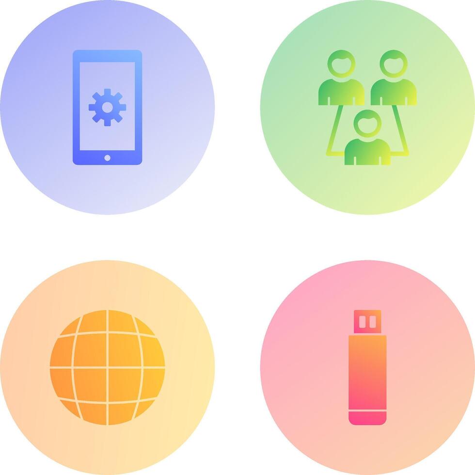 Network Settings and Connected Users Icon vector