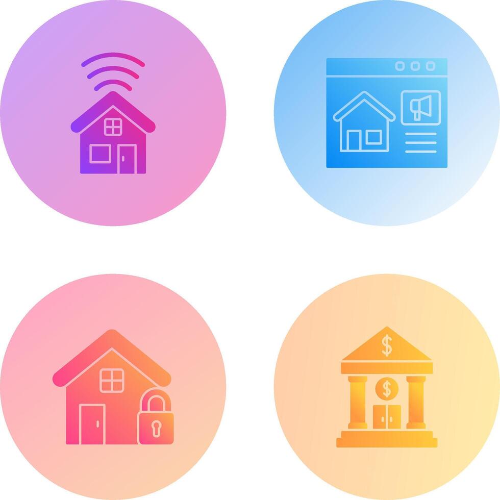 Smart house and Marketing Icon vector