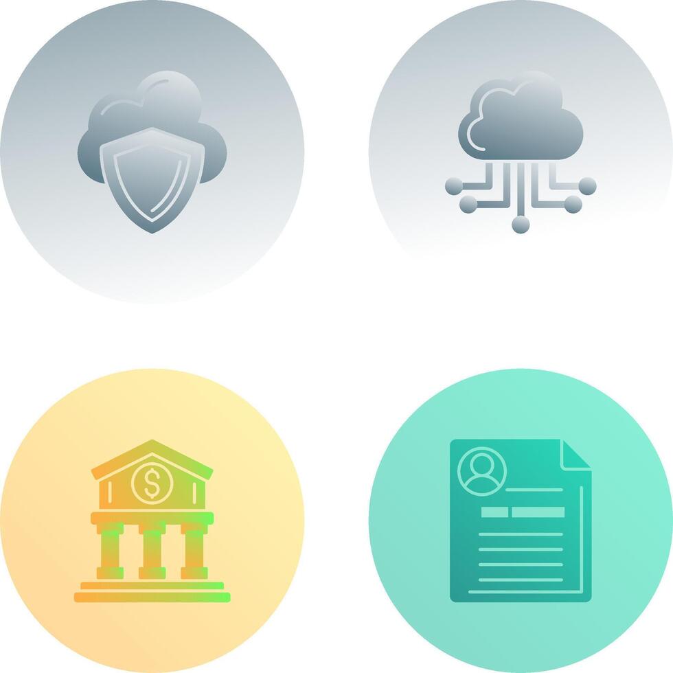 Cloud Computing and Shield Icon vector