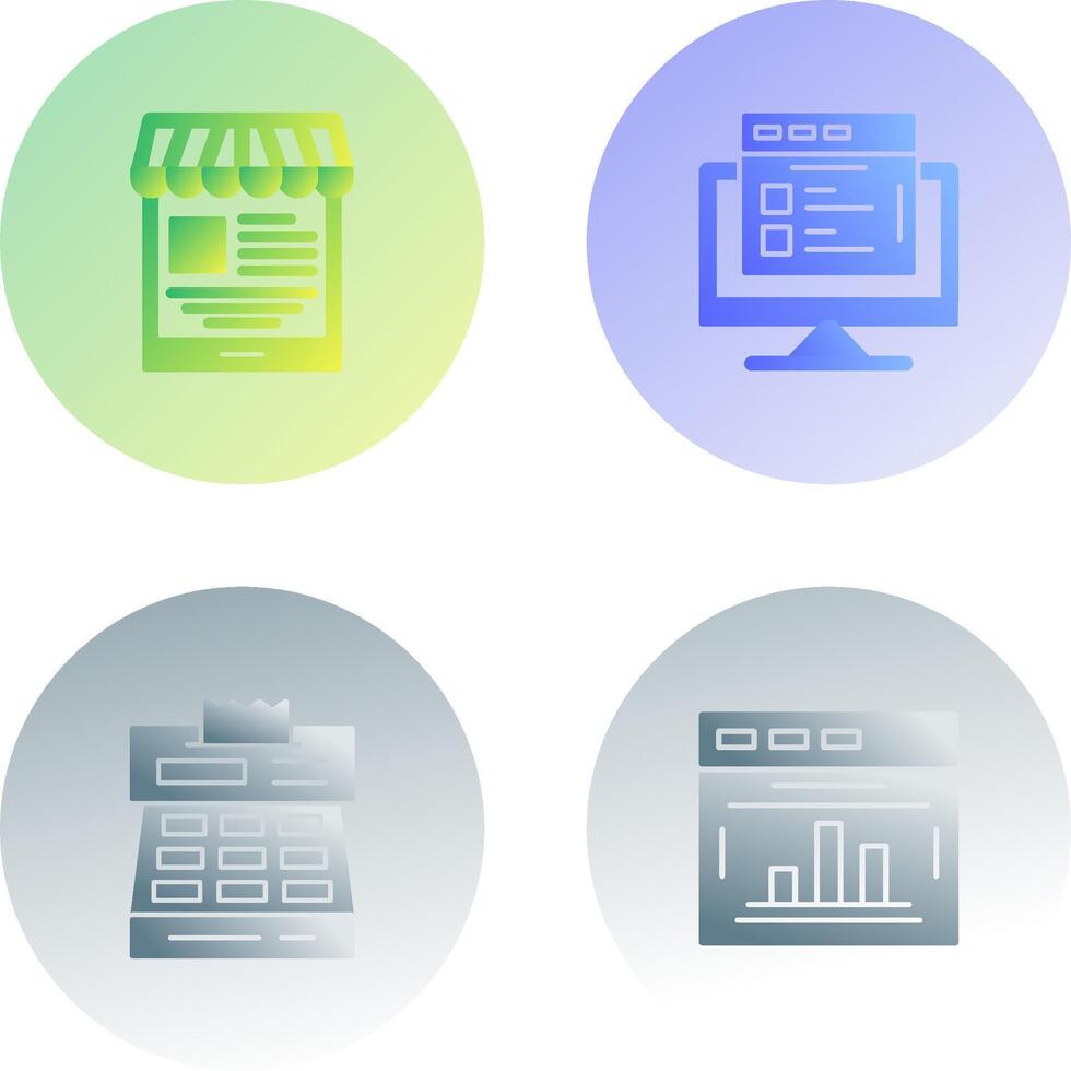Mobile Shop and Search Product Icon vector