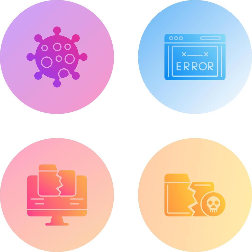 Virus and Error Code Icon vector