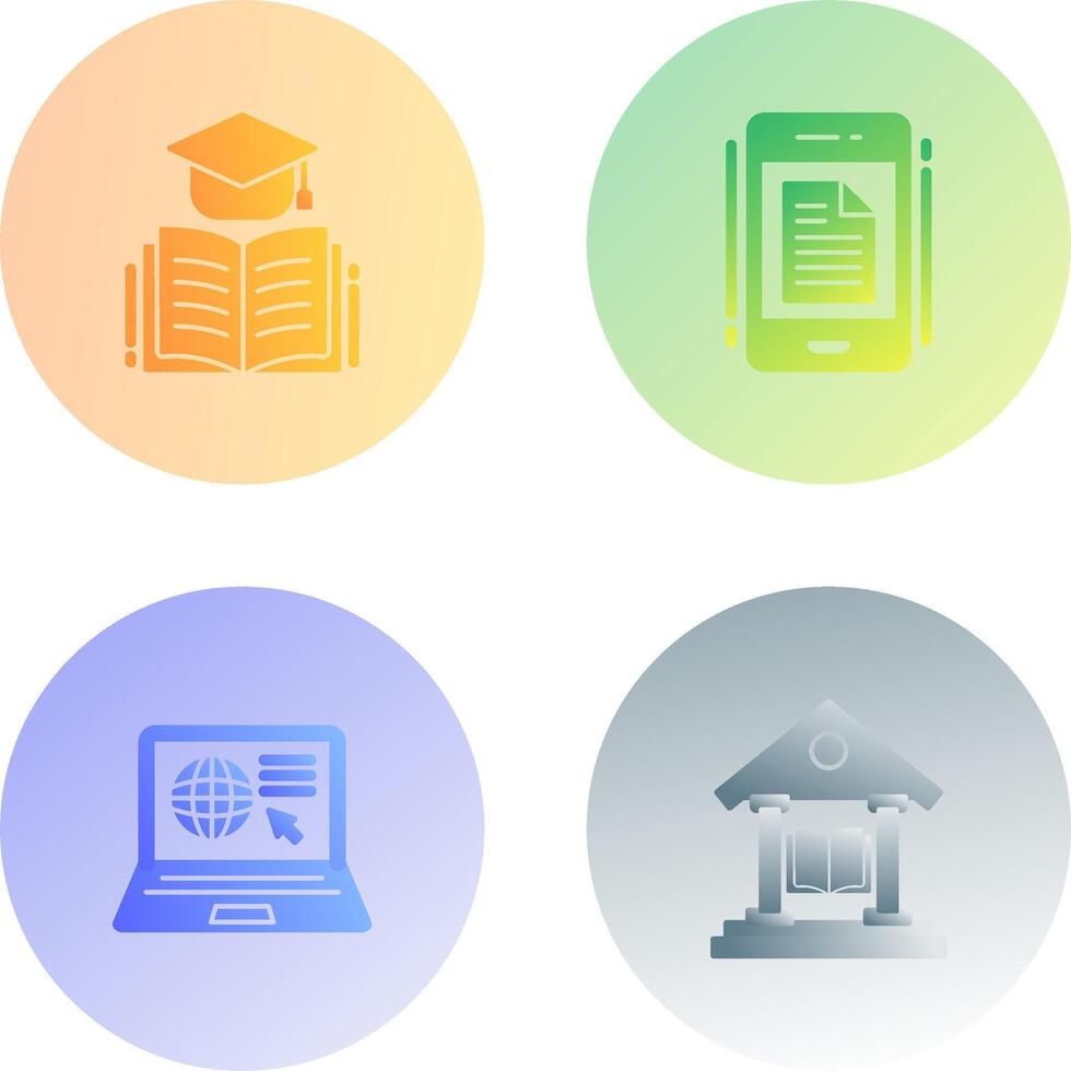 Graduation and Phone Icon vector