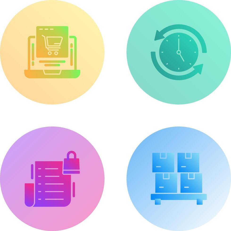 Add to Cart and Run time Icon vector