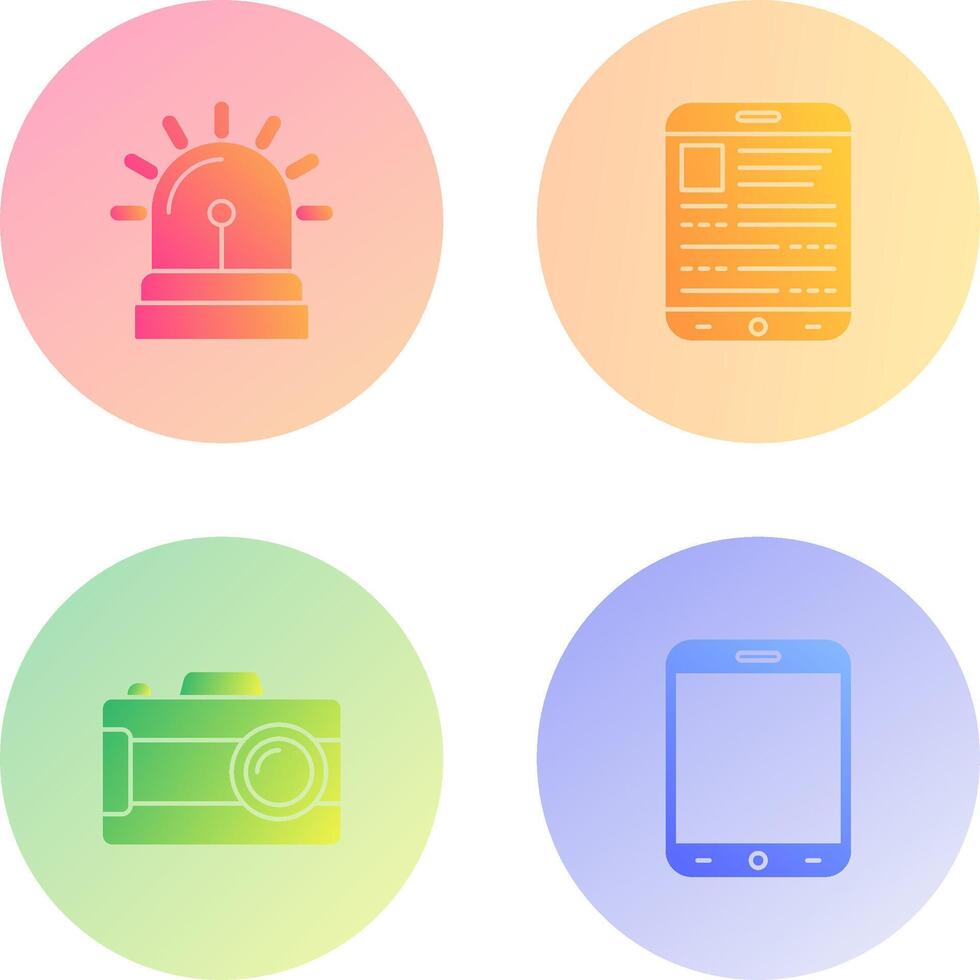 Alarm System and Ebook Icon vector