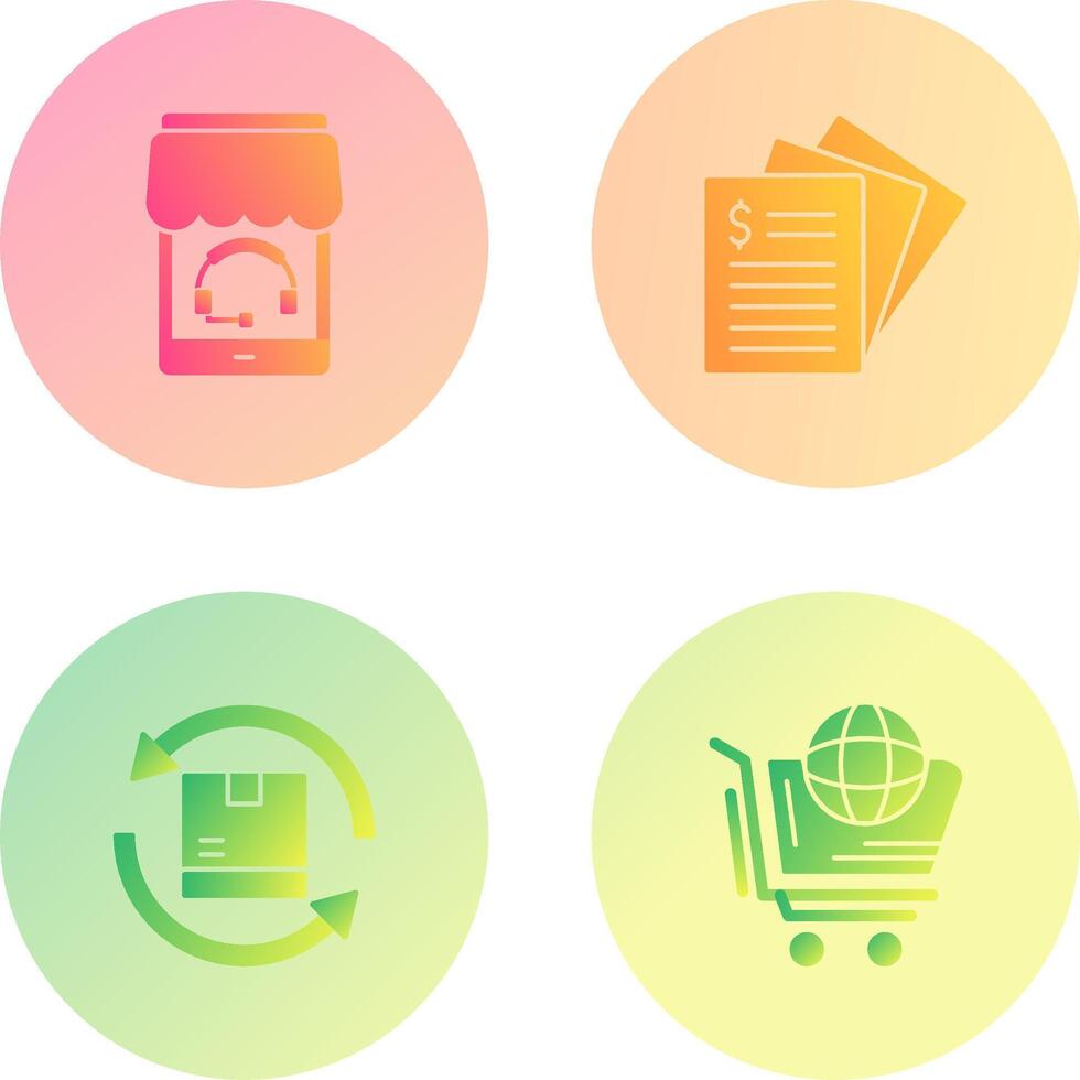 Support and Invoice Icon vector