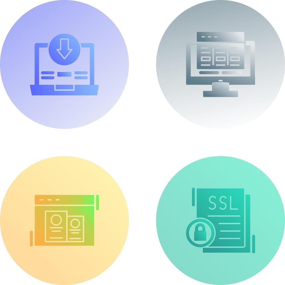 Downlaod and Layout Icon vector
