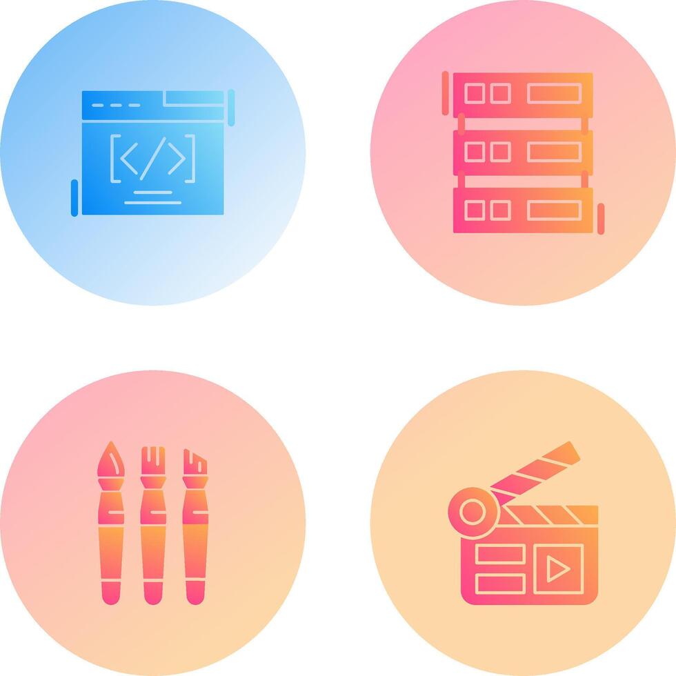 Web Coding ND Server Icon vector