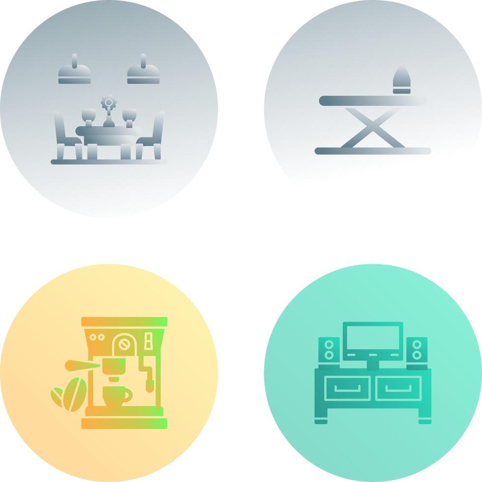 Iron Board and Table Icon vector