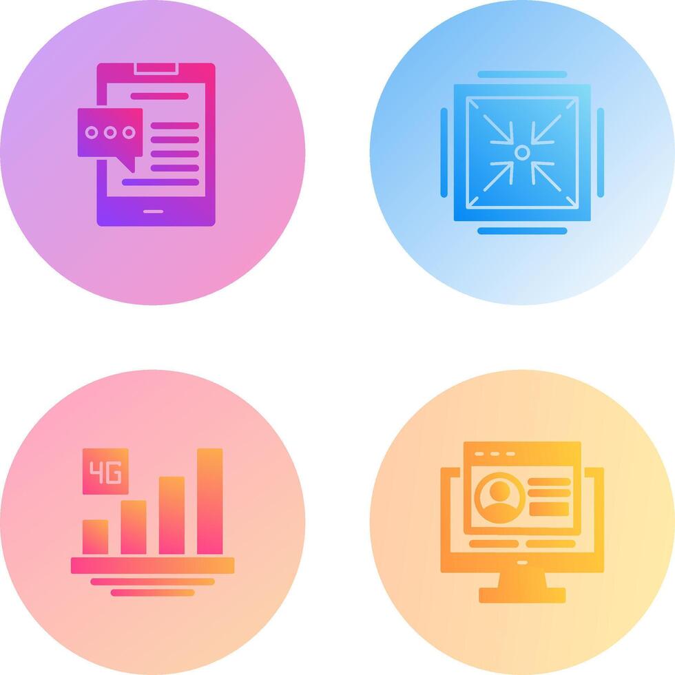 Chat and Minimize Icon vector