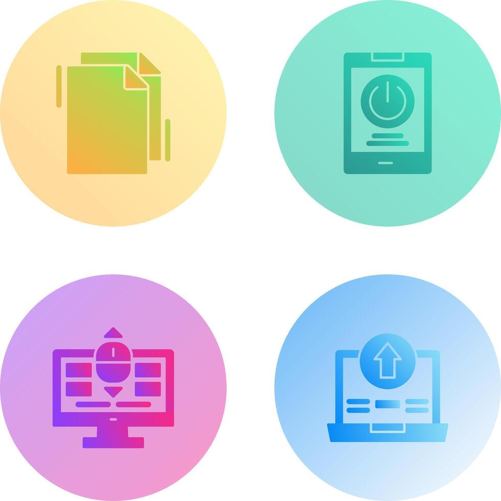 Copy and Power Icon vector