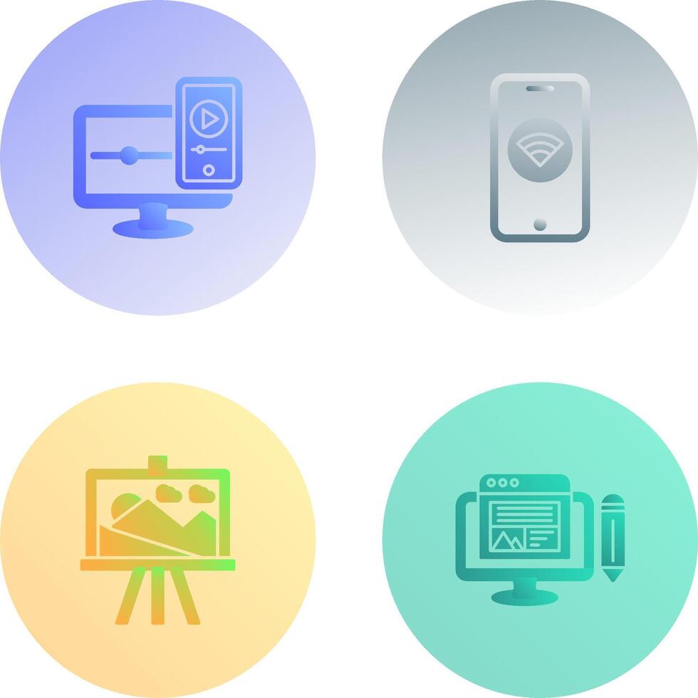 WIFI and Responsive Icon vector