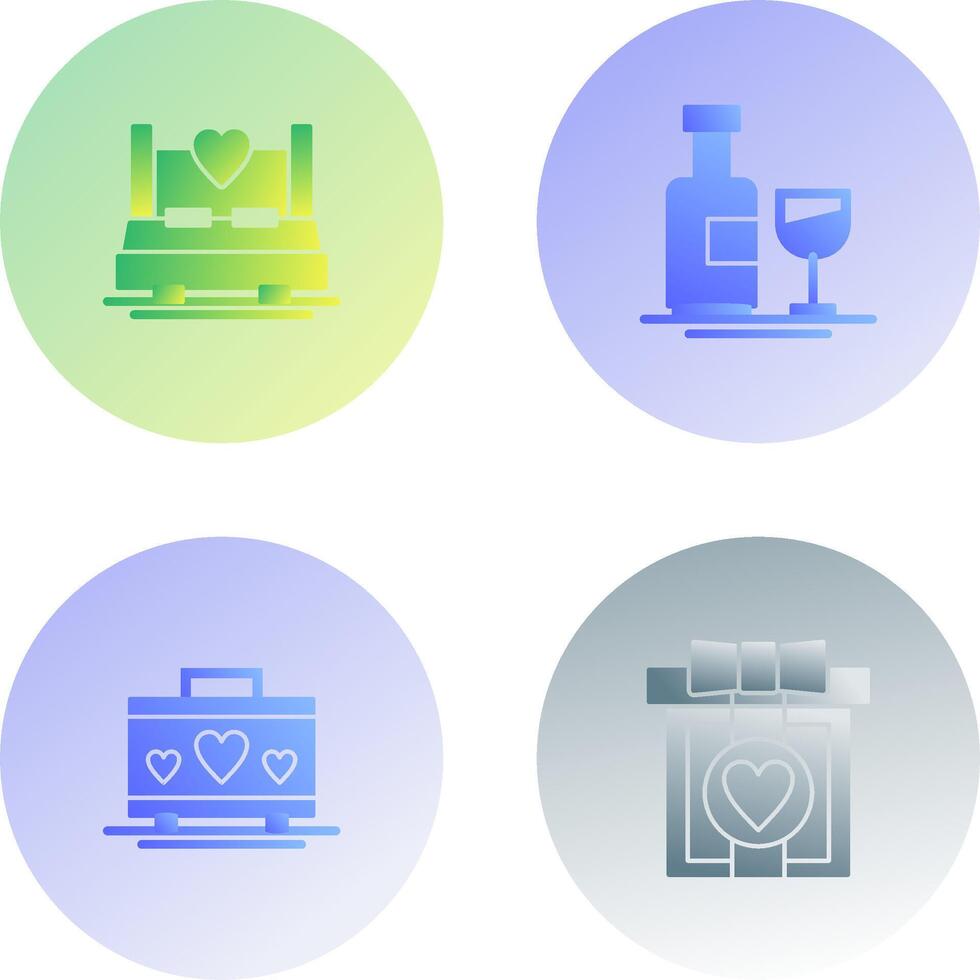 Double and Wine Bottle Icon vector