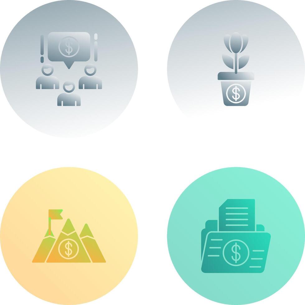 Growth and Money Icon vector