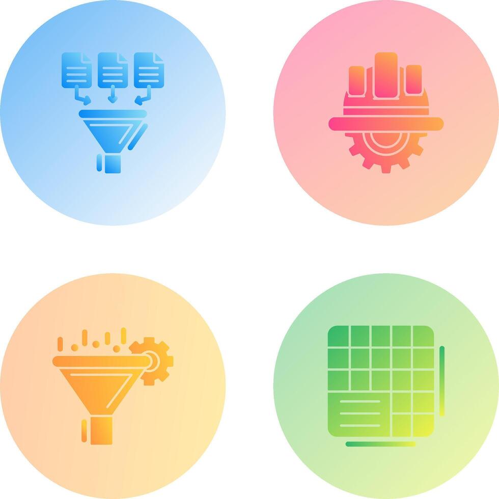 Data Collection and Engineering Icon vector