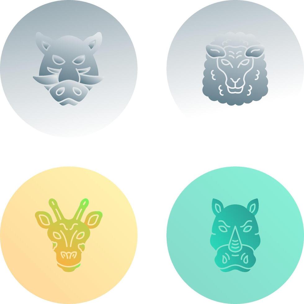 Sheep and Boar Icon vector