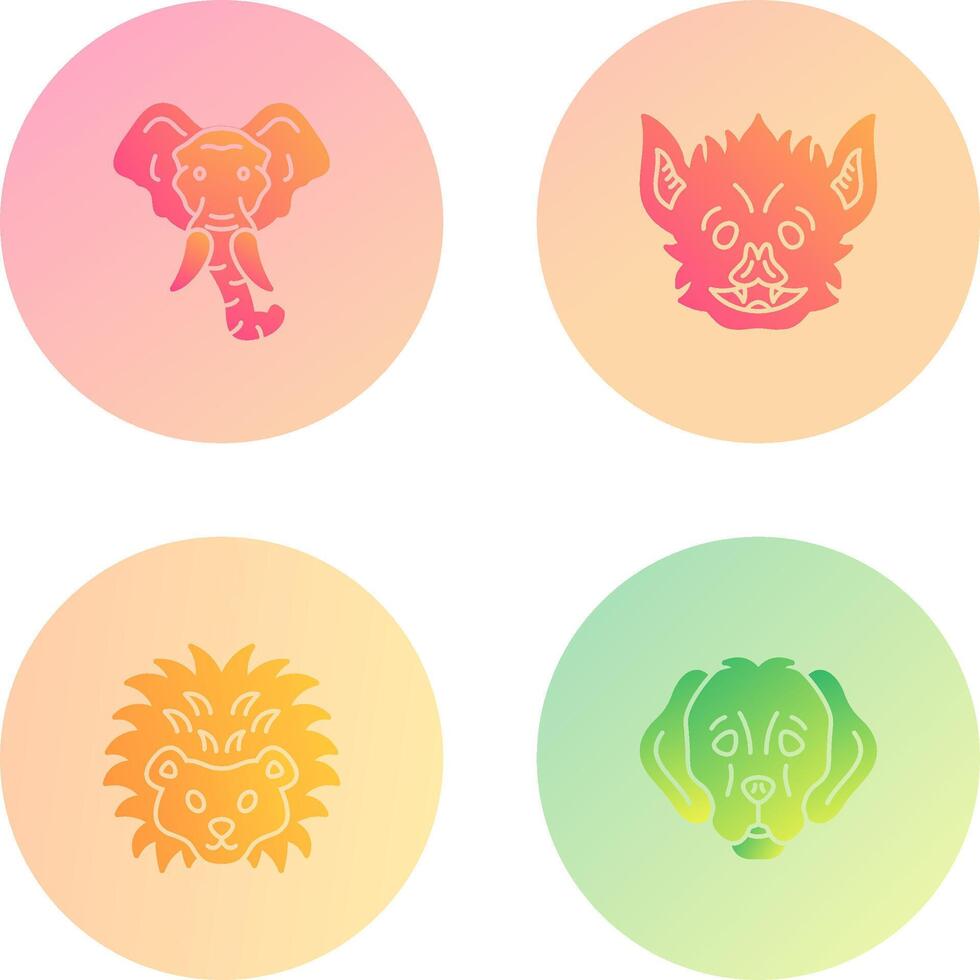 Eleplant and Bat Icon vector