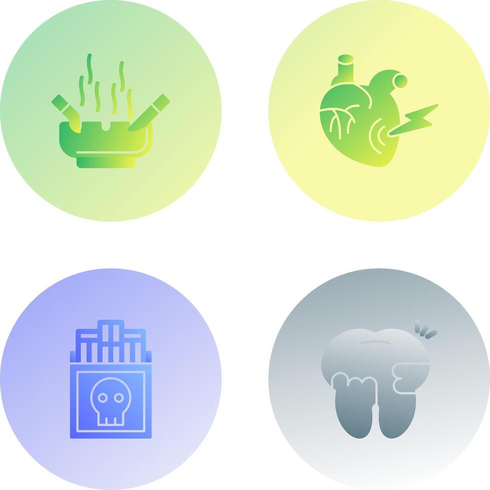 Heart Attack and hashtray Icon vector