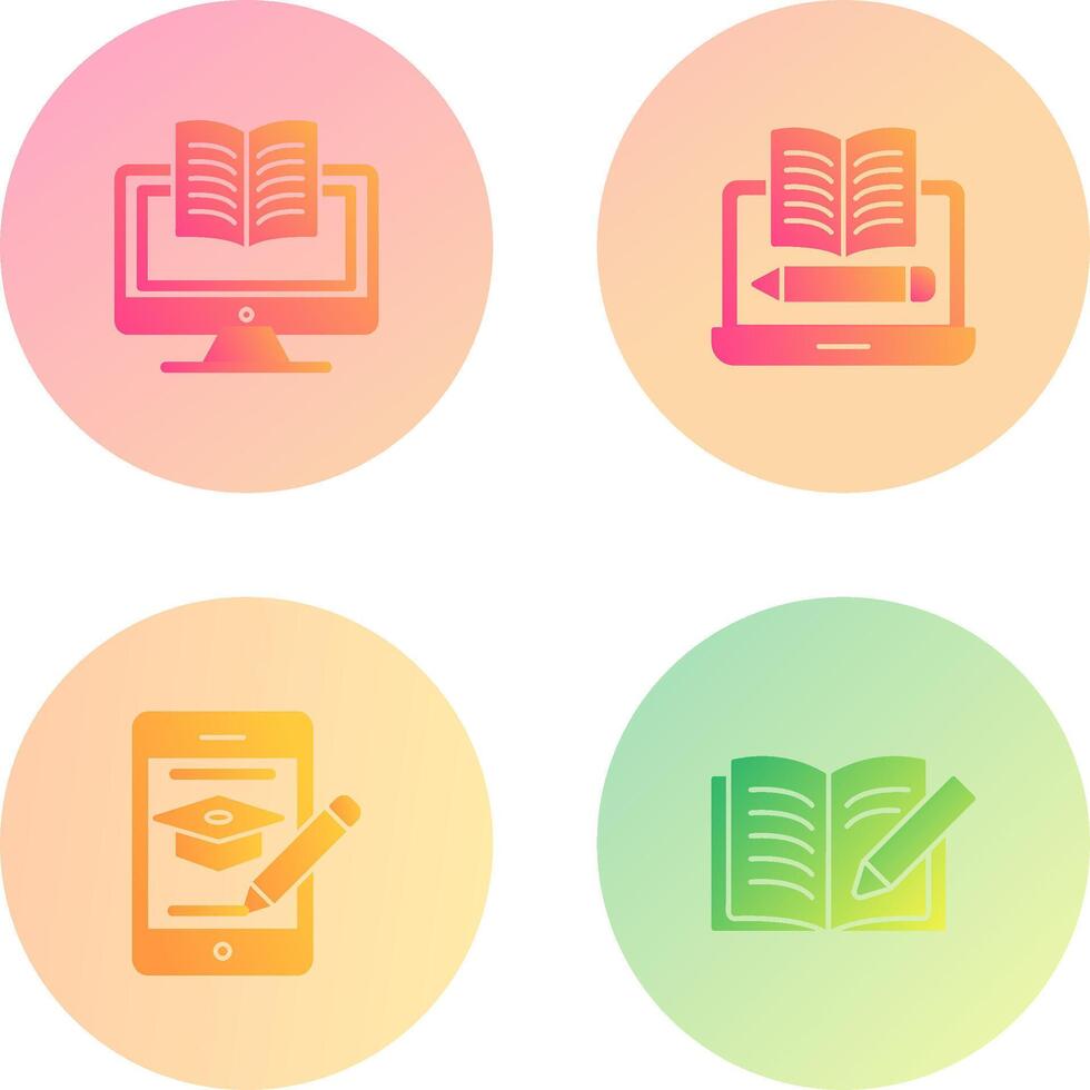 Digital Learning and Written Icon vector