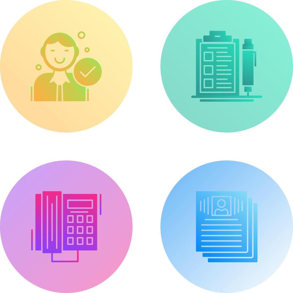 Hire and Check List Icon vector