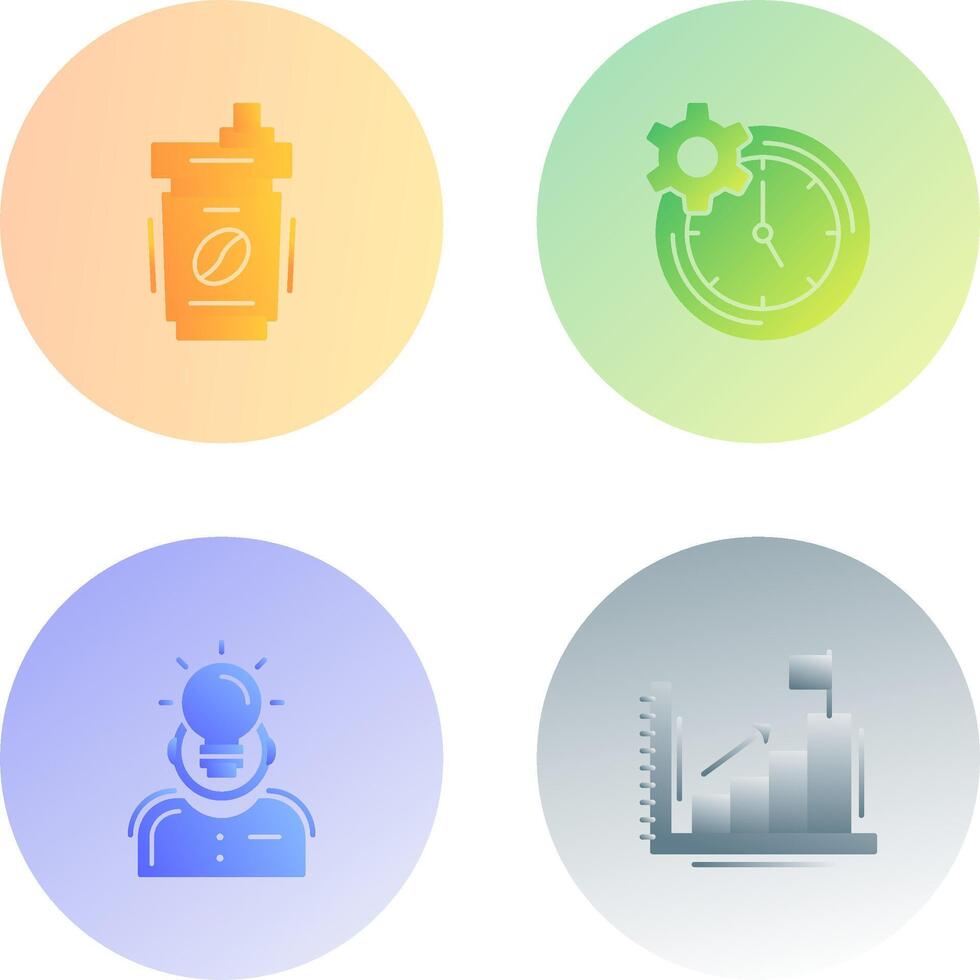 Coffee Cup and Productivity Icon vector