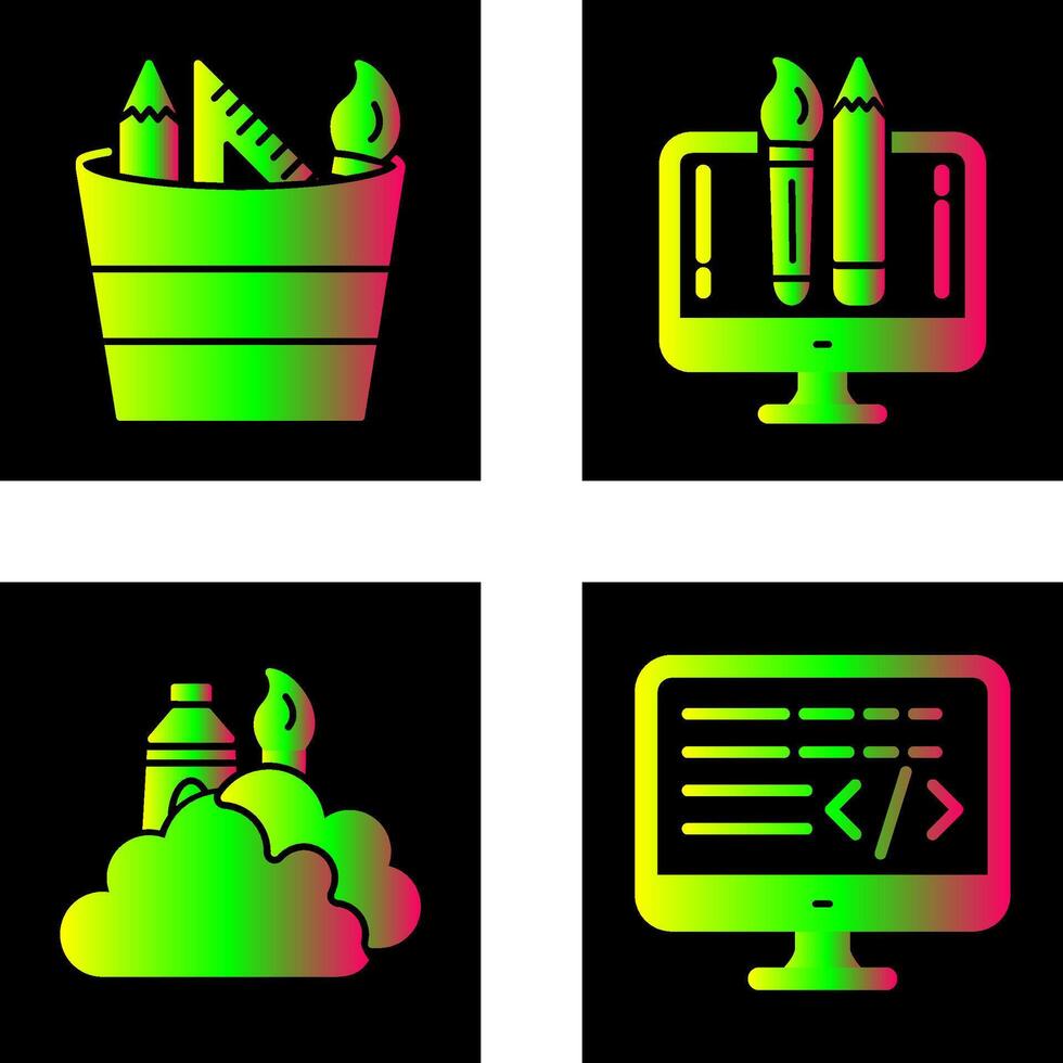 graphic tools and creative design Icon vector