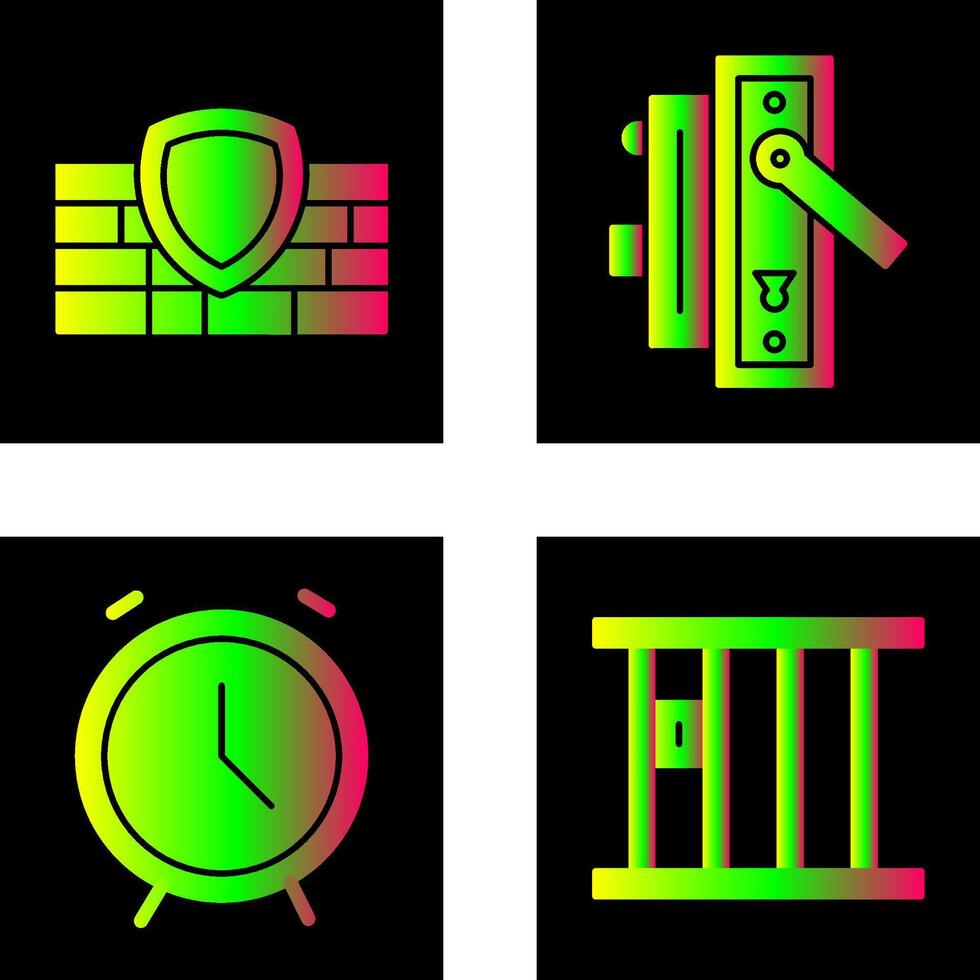 Firewall and Door Handle Icon vector