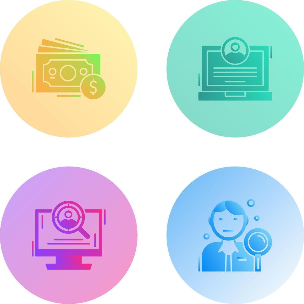 Money and CV Icon vector