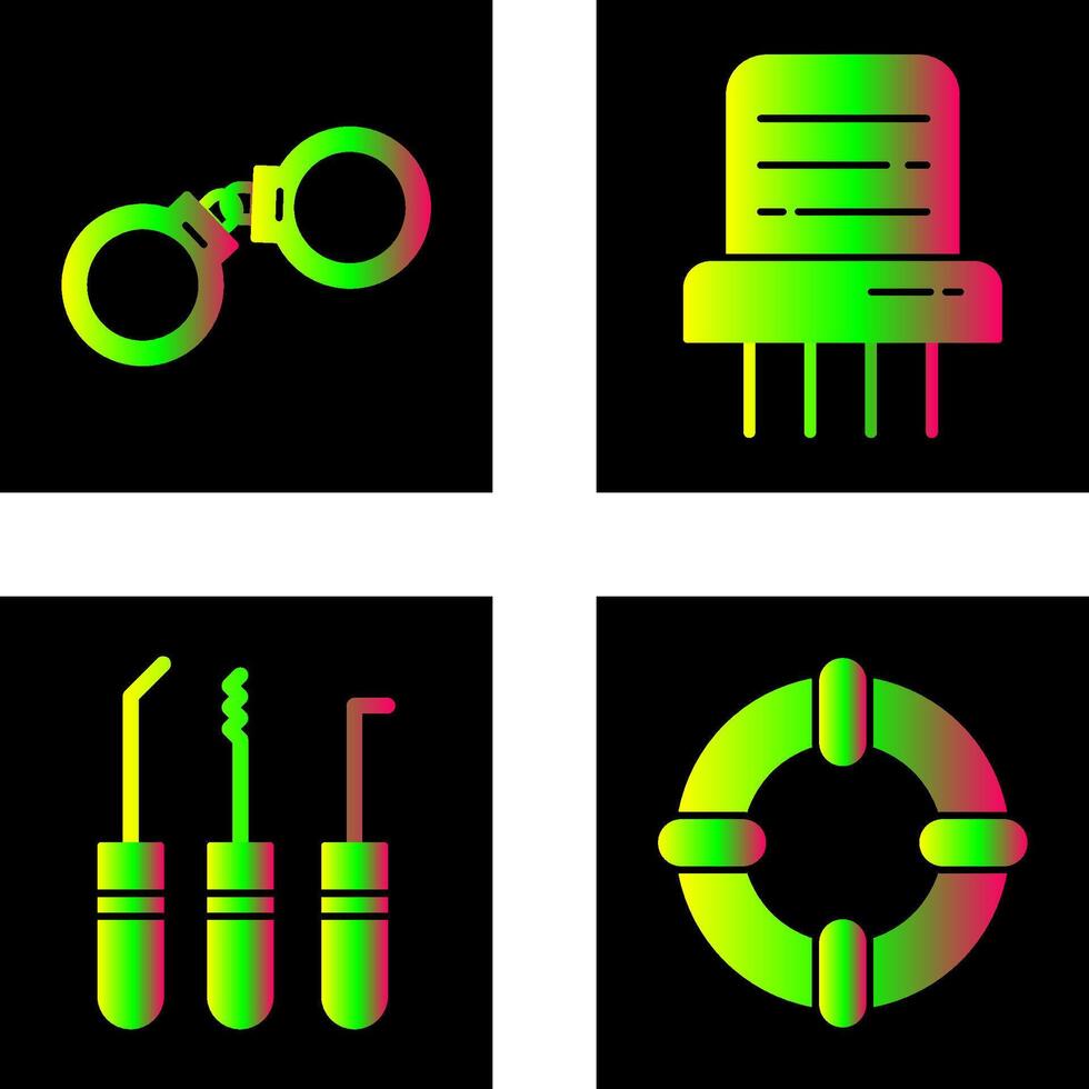 esposas y papel desfibradora icono vector