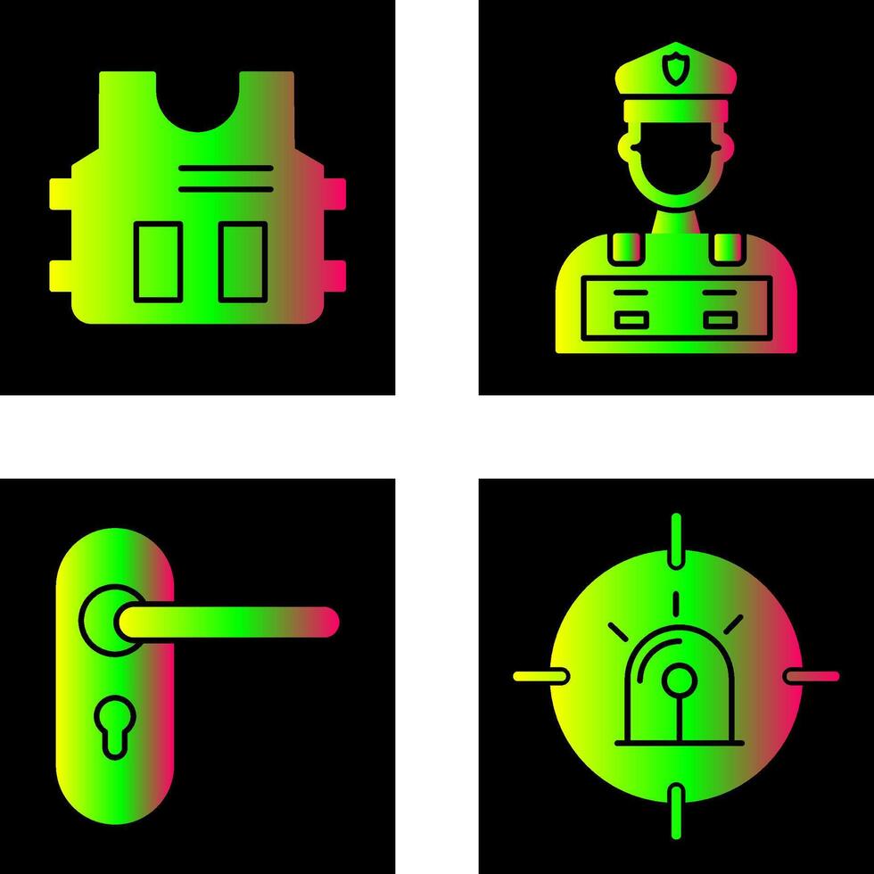 Police Vest and Police Man Icon vector