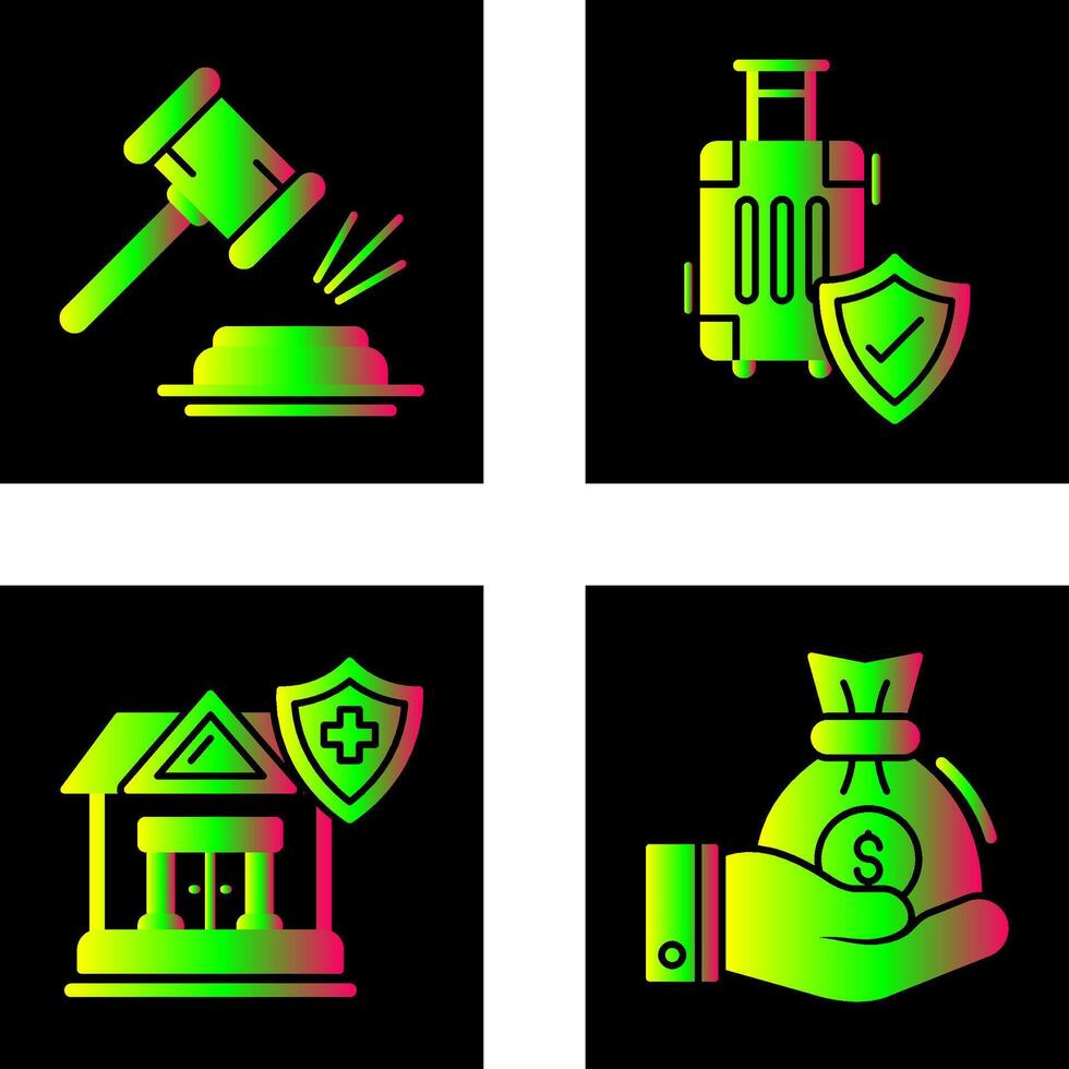 Gavel and Travel Icon vector