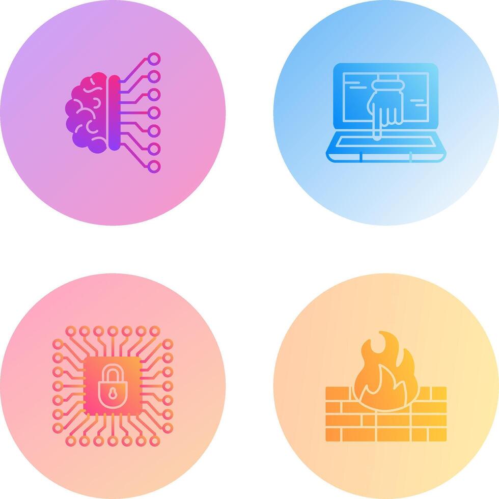 Machine Learning and Hacking Icon vector