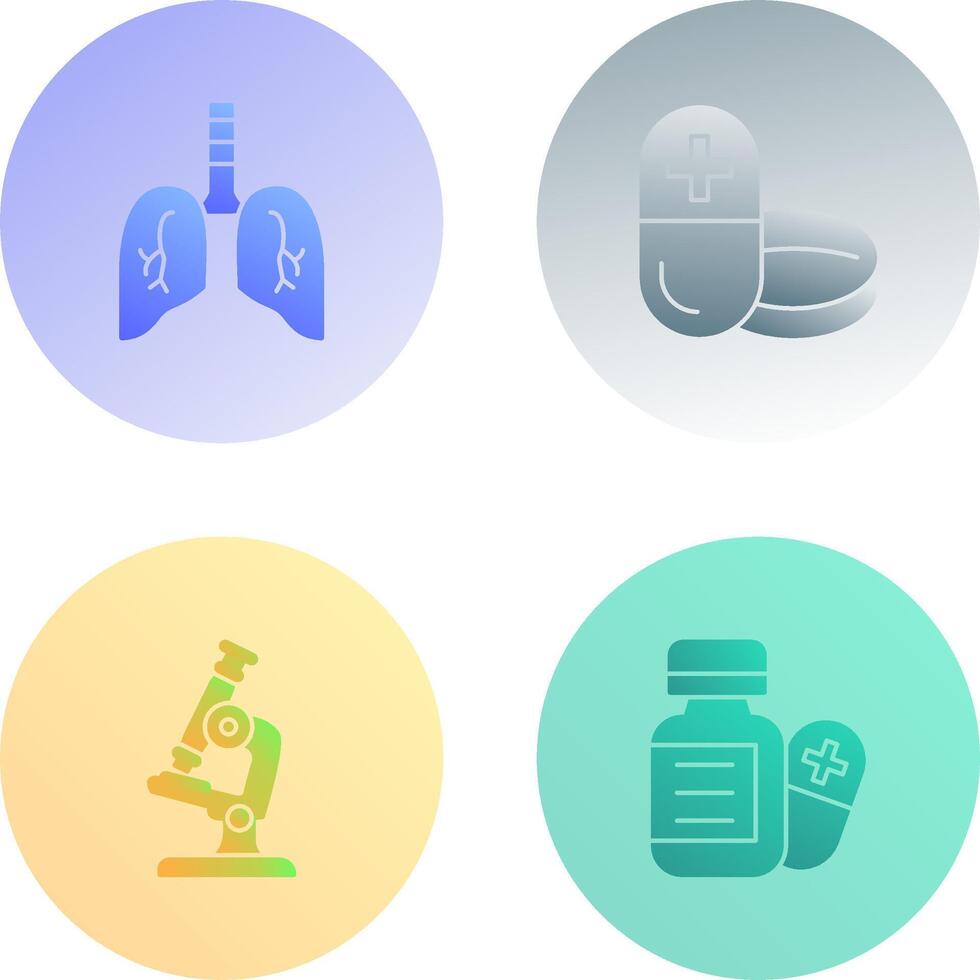 Lung and Medicine Icon vector