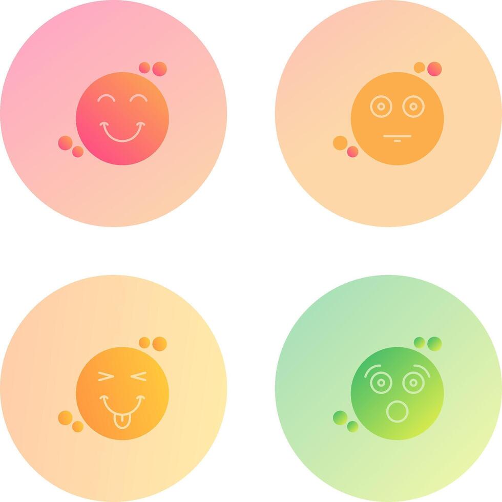 Smile and Neutral Icon vector
