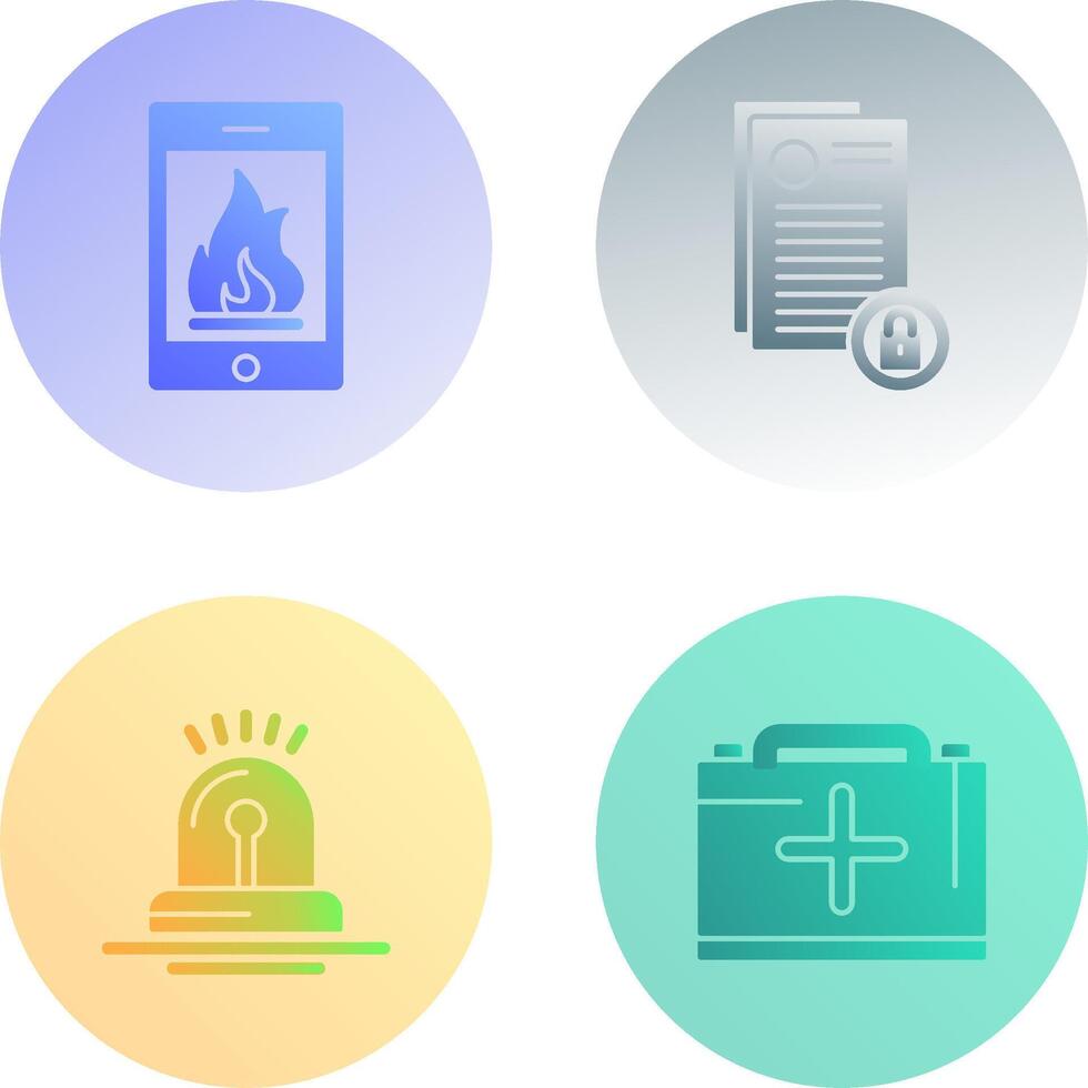 Fire and Privacy Icon vector