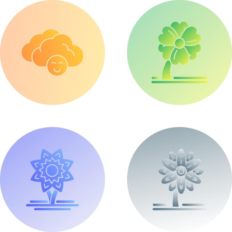 Cloudy and Clover Icon vector