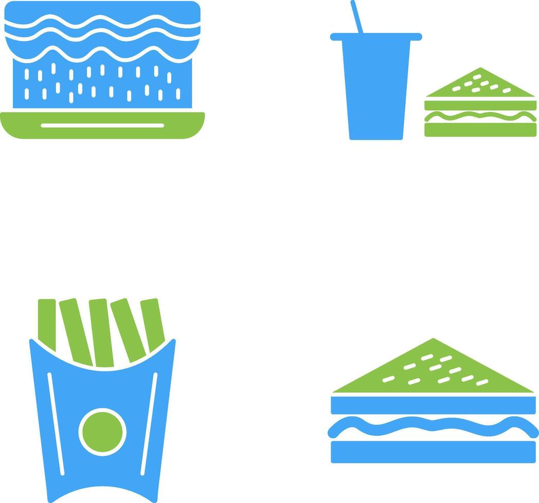 cream cake and lunch bistro Icon vector