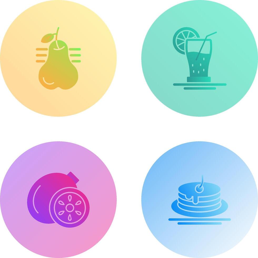 Pear and Orange Juice Icon vector