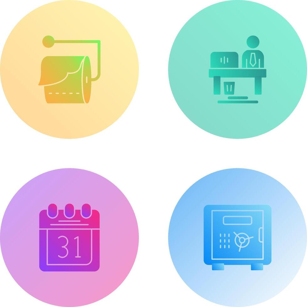 Tissue Roll and Worker Icon vector