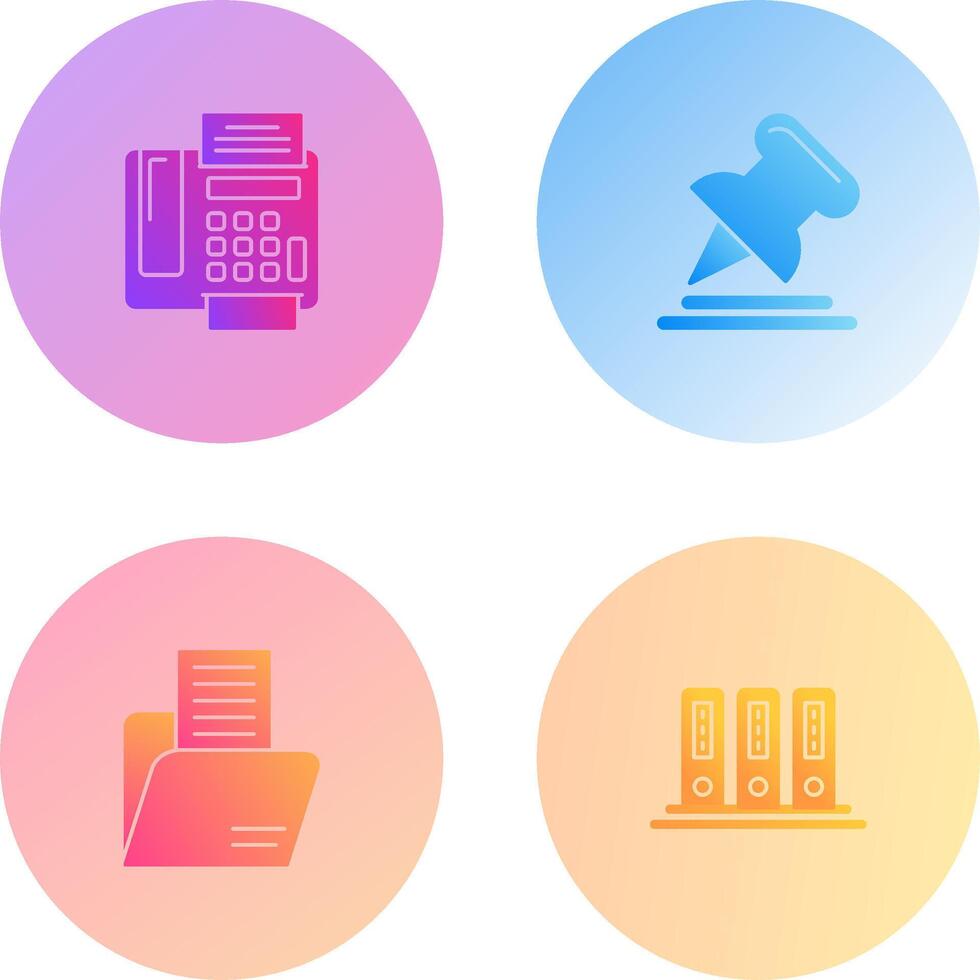 Fax Machine and Pin Icon vector