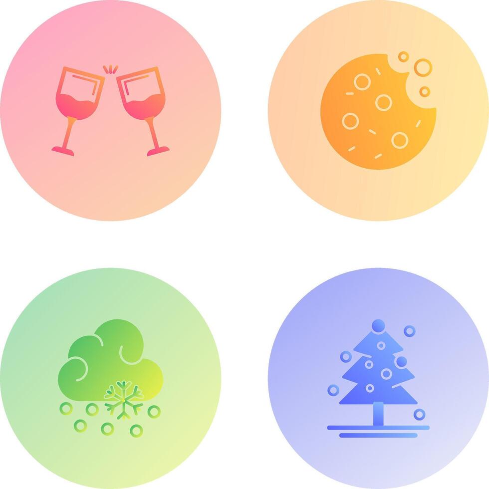 Wine and Cookie Icon vector