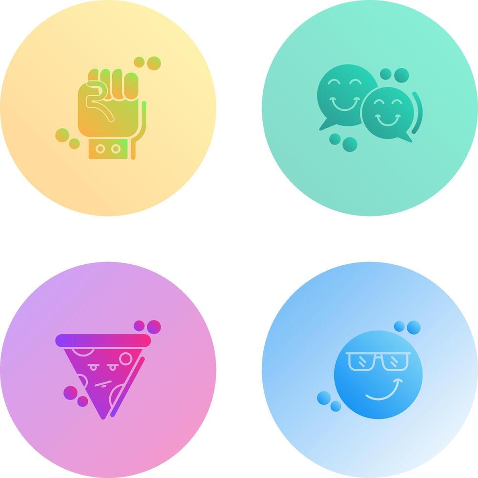 Fist and Chatting Icon vector