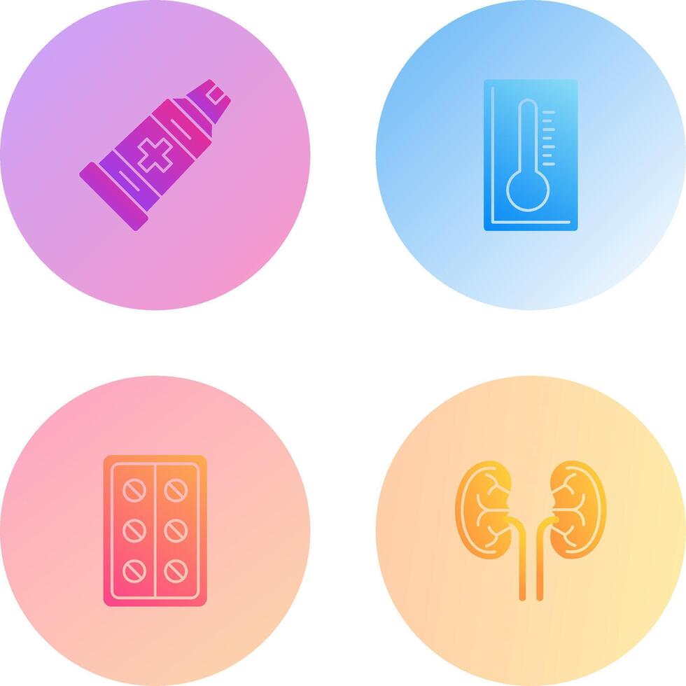 Paste and Thermometer Icon vector