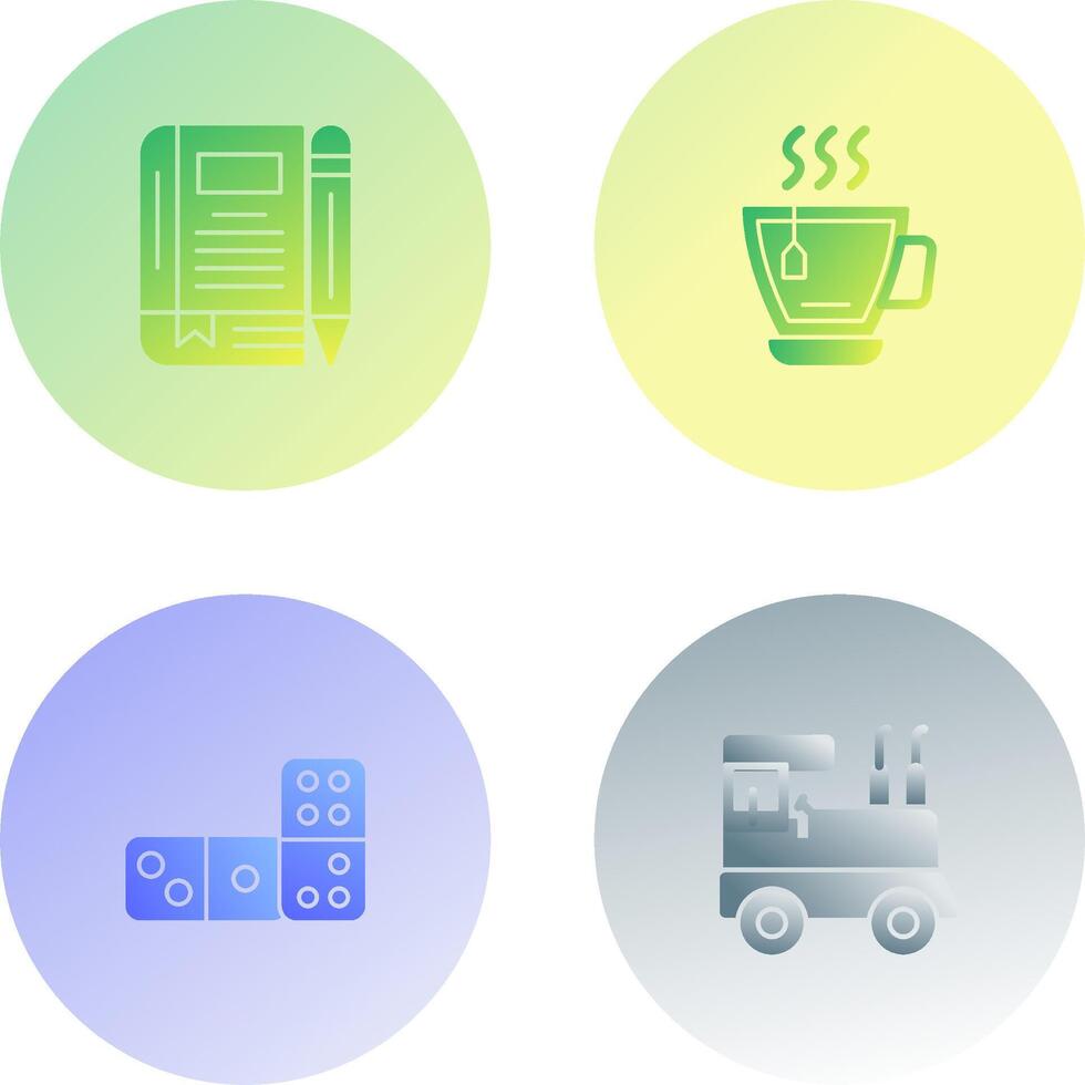 Tea and Diary Icon vector